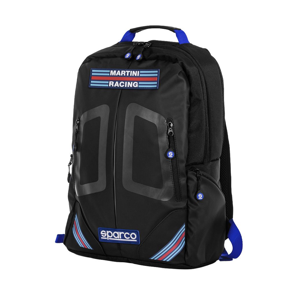 Sparco batoh Stage Martini Racing černá/modrá - přední strana