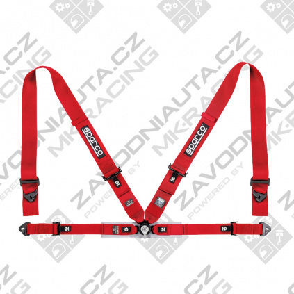 Sparco 4bod. pás Sport H-4 - FIA 8854-1998 - červená