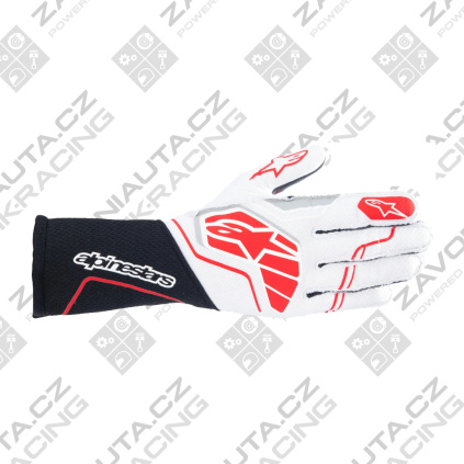 Alpinestars rukavice Tech-1 ZX v4 FIA/SFI černá/bílá/červená