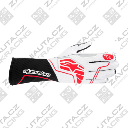 Alpinestars rukavice Tech-1 KX v4 - FIA 8877-2022 - černá/bílá/červená