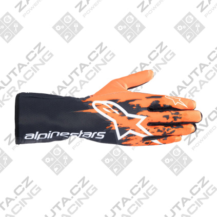 Alpinestars rukavice Tech-1 K v3 - FIA 8877-2022 - černá/oranžová/bílá
