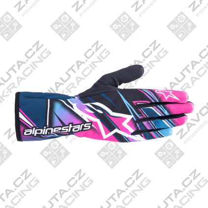 Alpinestars rukavice Tech-1 K Race v2 Competition růžová/tyrkysová/bílá