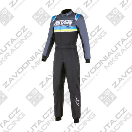 Alpinestars kombinéza KMX-9 v3 Graphic 4 - FIA 8877-2022 - černá/tyrkysová