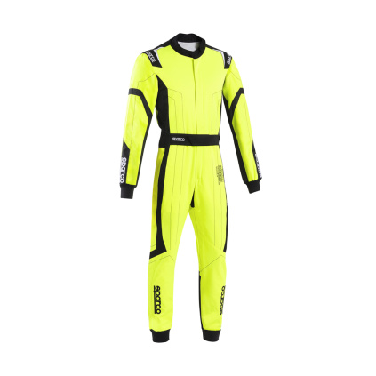 Sparco kartingová kombinéza Thunder Advanced žlutá/černá - přední strana