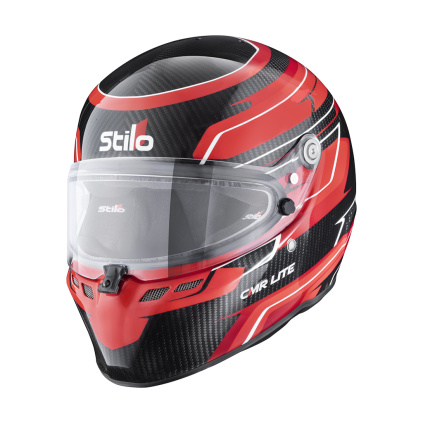 Stilo kartingová uzavřená přilba ST6 CMR Carbon Lite Graphic červená - pohled zprava