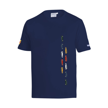 Sparco pánské tričko Lancia Delta HF Collection modrá - přední strana