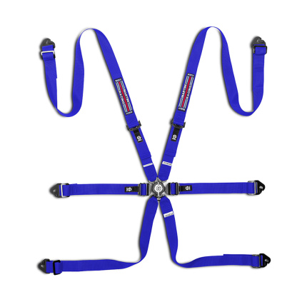 Sparco 6-bodový pás Competition H-2 PD Martini Racing FIA 8853-2016 - modrá