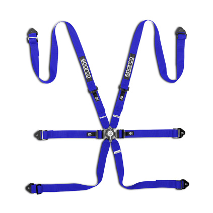 Sparco 6-bodový pás Competition H-2 PD FIA 8853-2016 - modrá