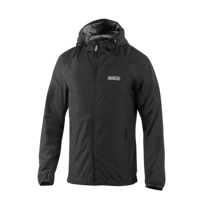 Sparco pánská bunda Windbreaker černá - přední strana