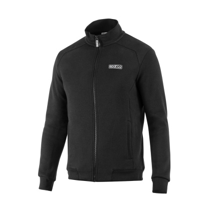 Sparco pánská mikina s celopropínacím zipem černá - přední strana