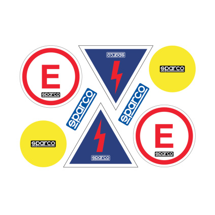 Sparco sada bezpečnostních samolepek