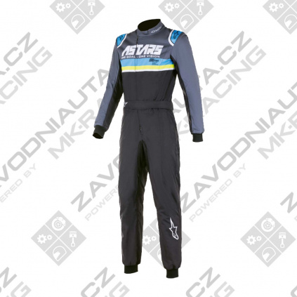 Alpinestars kombinéza KMX-9 v2 Graphic 4 černá/tyrkysová