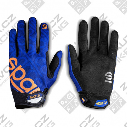 Sparco rukavice Meca 3 modrá/oranžová