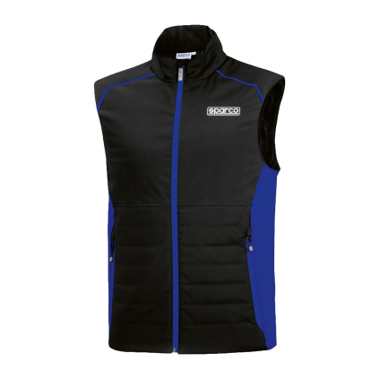 Sparco pánská vesta černá/modrá - přední strana