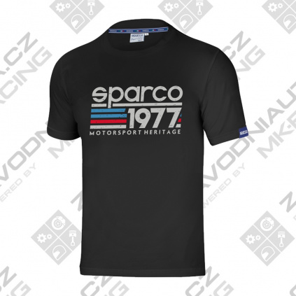 Sparco pánské tričko 1977 černá