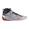 Alpinestars závodní boty Tech-1 Z V3 stříbrná/černá/červená - vnější strana
