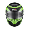 Stilo kartingová uzavřená přilba ST6 CMR Carbon Lite Graphic zelená - čelní pohled