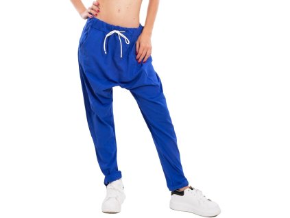 Baggy kalhoty s kapsami modré