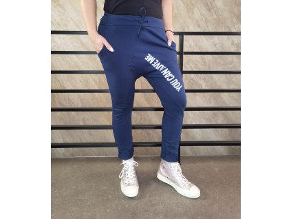 Baggy tepláky LOVE ME modré