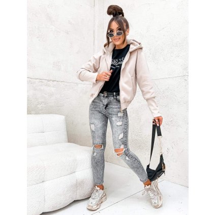 bomberka úpletový rukáv béžová