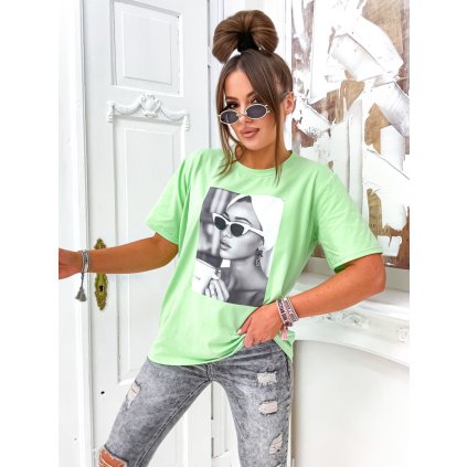 tričko s potiskem zelené