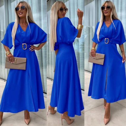 dlouhé elegantní šaty modré