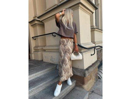 crop top hnědé