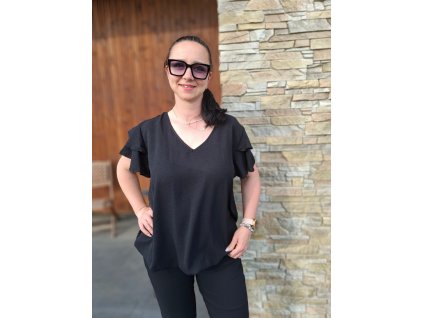 plussize halenka černá