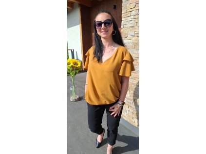 plussize halenka hořčice