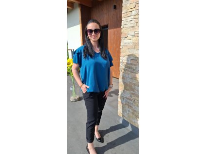 Plussize halenka IVON petrolej