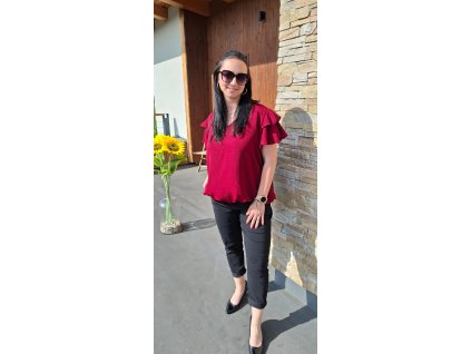plussize halenka vínová