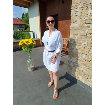 mušelínové šaty bílé