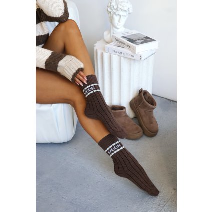 dámské ponožky hnědé