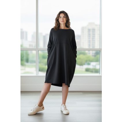 plussize šaty černé