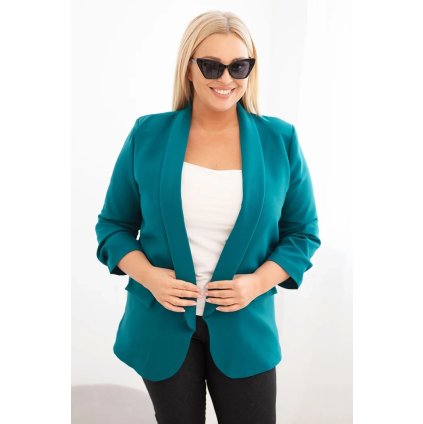 Dámské sako s podšívkou XL/2XL petrolej (Velikost XL/XXL, Barva Námořní)