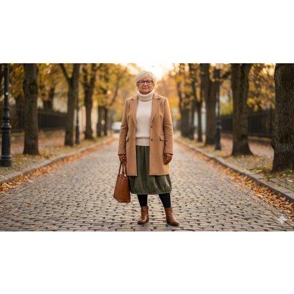 máslová sukně v pase na gumu khaki