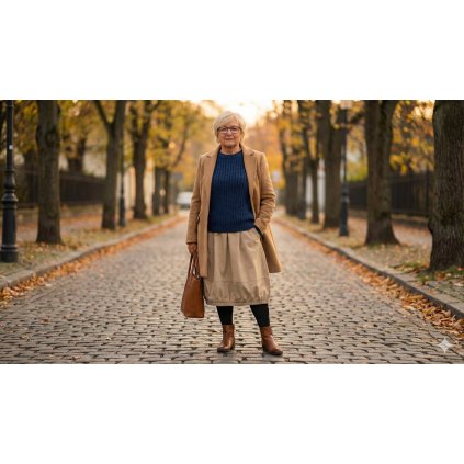 dlouhá máselková sukně v pase na gumu béžová