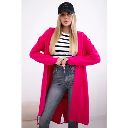Dlouhá mikina s potiskem fuchsia (Velikost universal, Barva Fuchsie)