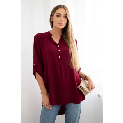 Halenka s prodlouženým zadním dílem Bordo (Velikost universal, Barva Bordó)