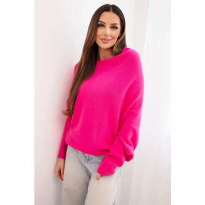 Dámský netopýří svetr fuchsie (Velikost universal, Barva Fuchsie)