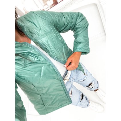 krátká jarní bunda zelená