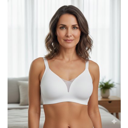 bezešvá podprsenka bílá