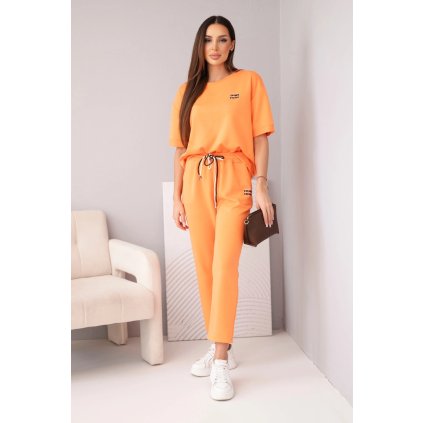 Dámská máslová souprava s krátkým rukávem oranžová (Velikost universal, Barva Orange)