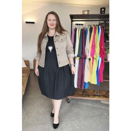 jarní džínová bunda béžová