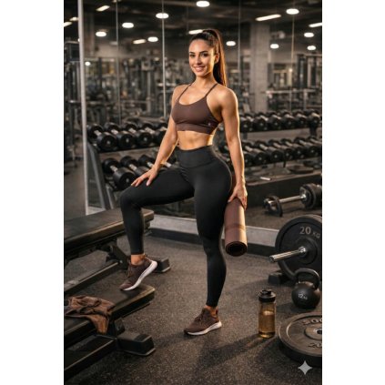 legíny s vysokým pasem černé