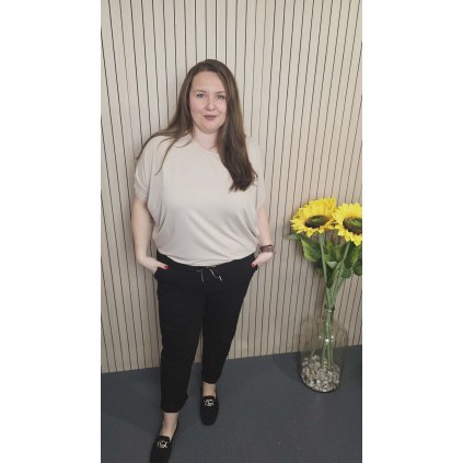 oversize tričko do velikosti 3XL béžové