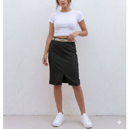 černá sukně ke kolenům