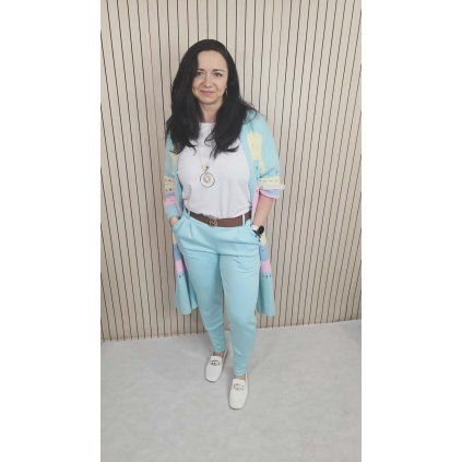 dlouhý barevný kardigan mint