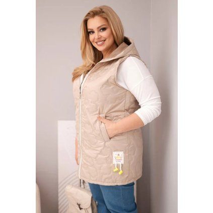 Vesta plussize tmavě béžová