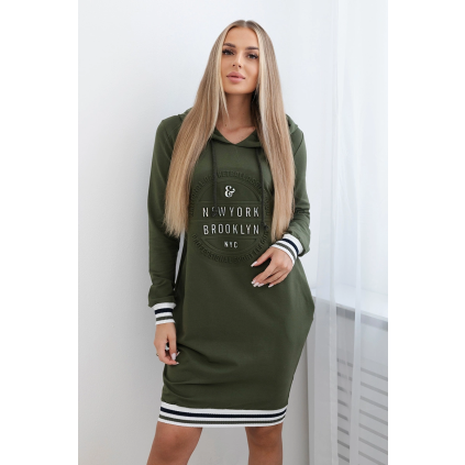 Šaty Brooklyn khaki (Velikost universal, Barva Khaki)